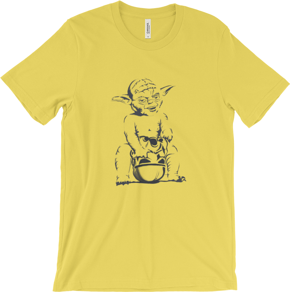 Banksy Yoda T-shirt - Lemon Yellow T Shirt (1000x1000), Png Download