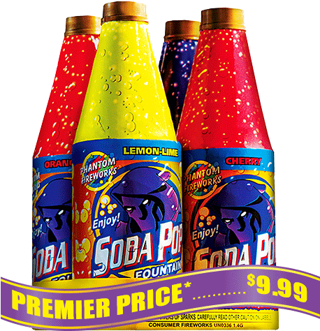 Soda Pop Fountains - Phantom Fireworks Fountains (500x500), Png Download
