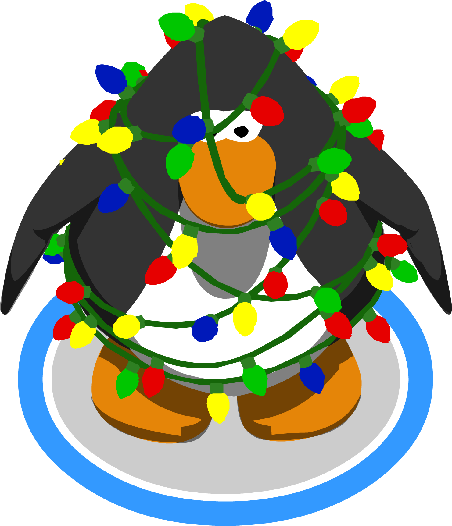 Holiday Lights In-game - Christmas Lights Club Penguin (1482x1726), Png Download
