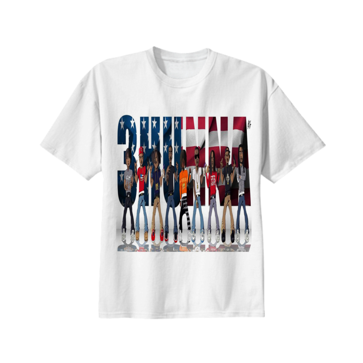 Shop 3hunna Cotton T-shirt By 845almighty - T Shirt (1190x1190), Png Download