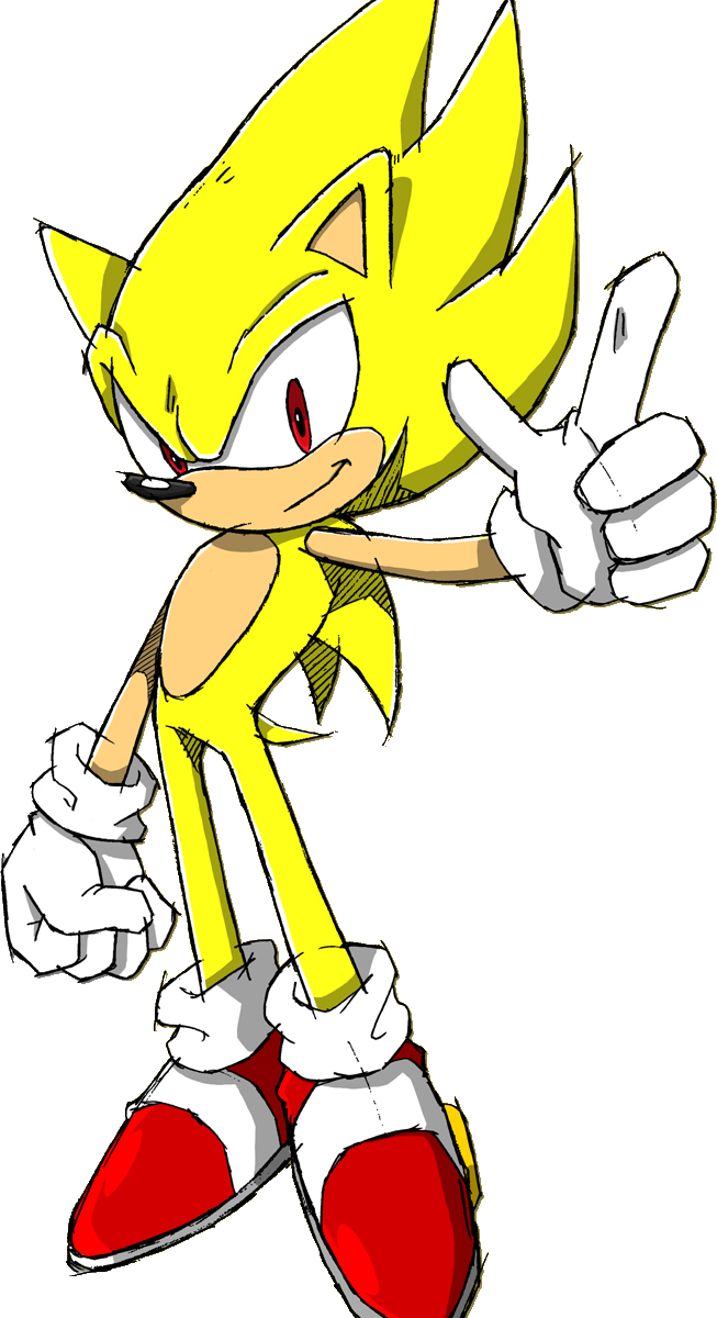 Supersonicsonicchannel - Super Sonic Sonic Channel (653x1200), Png Download