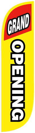 5ft Grand Opening Feather Flag Yellow & Red - Yellow (500x500), Png Download