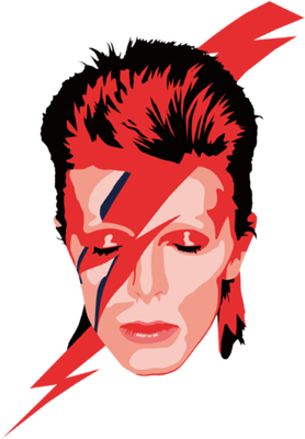 David Bowie - Aladdin Sane - Ziggy Stardust T Shirt Men (400x400), Png Download