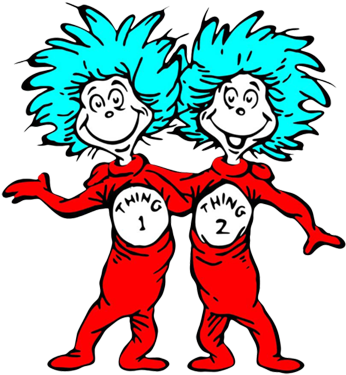 Thing One And Thing Two - Thing 1 Thing 2 (450x450), Png Download