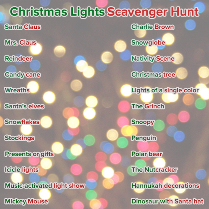 Denver7 Has Created The Following Holiday Scavenger - Christmas Lights Overlay For Photoshop (675x675), Png Download