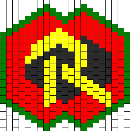 Robin Mask Bead Pattern - Bear Kandi Mask Pattern (441x445), Png Download