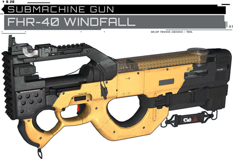 Replaces Submachine Gun With Fhr-40 Windfall From Call - Call Of Duty (900x622), Png Download