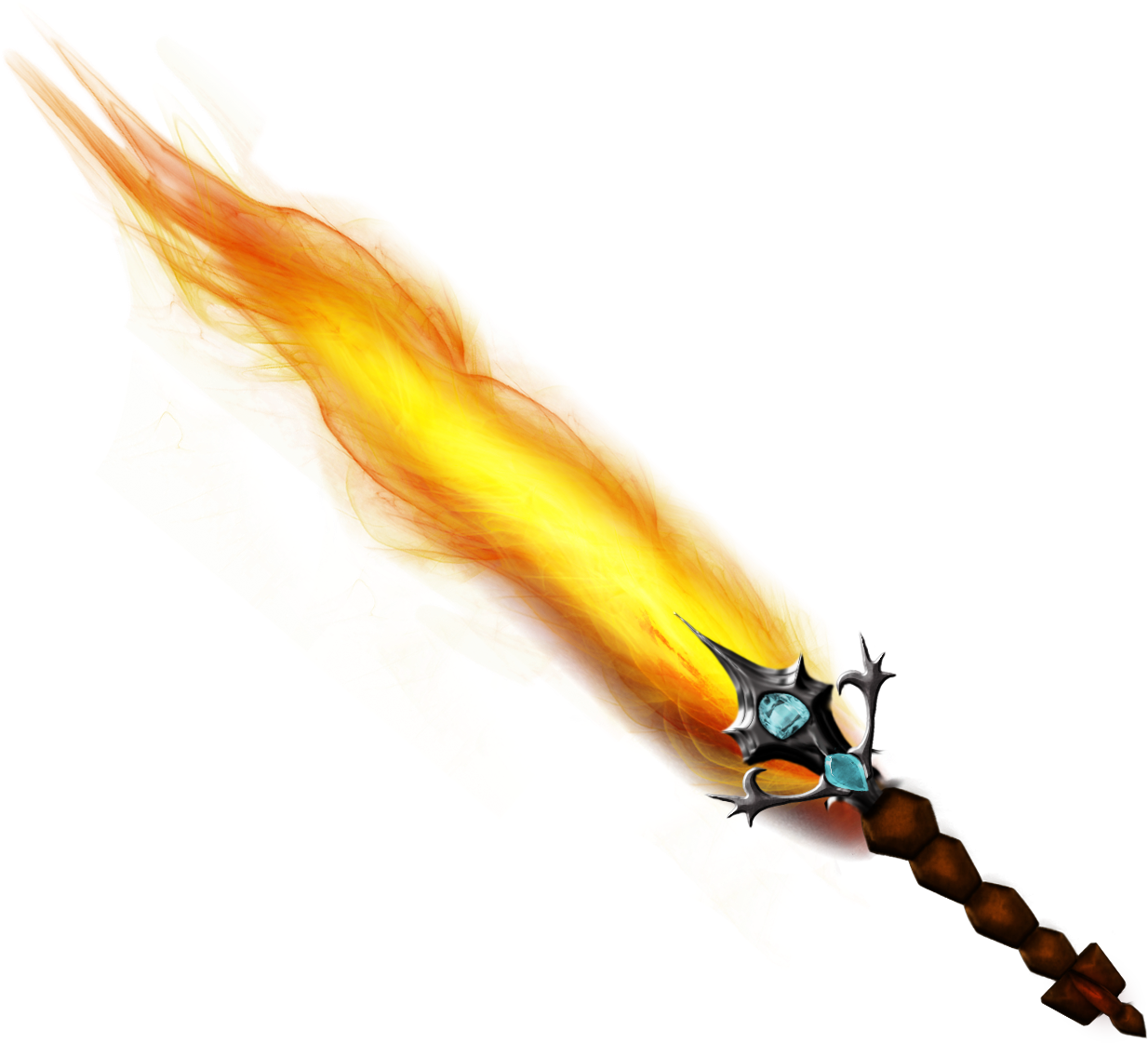 Jpg Black And White Download Image Kurokaen Png Anime - Espada De Fuego Png (1600x1200), Png Download