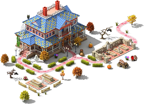 Haunted House L1 - Wiki (489x352), Png Download