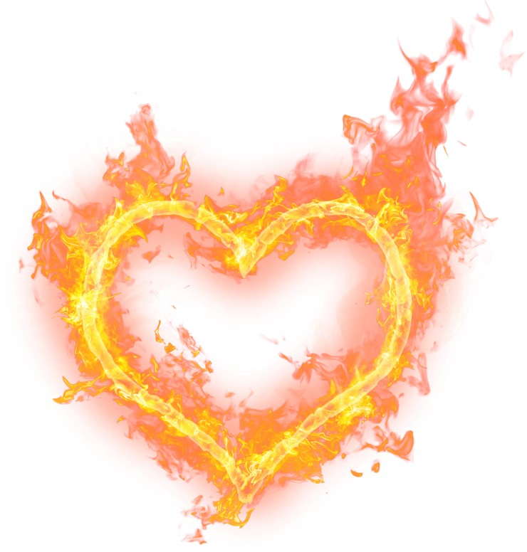 Heart Clipart Heart Shaped Fire Foxarcdotcom - Heart On Fire Png (740x776), Png Download