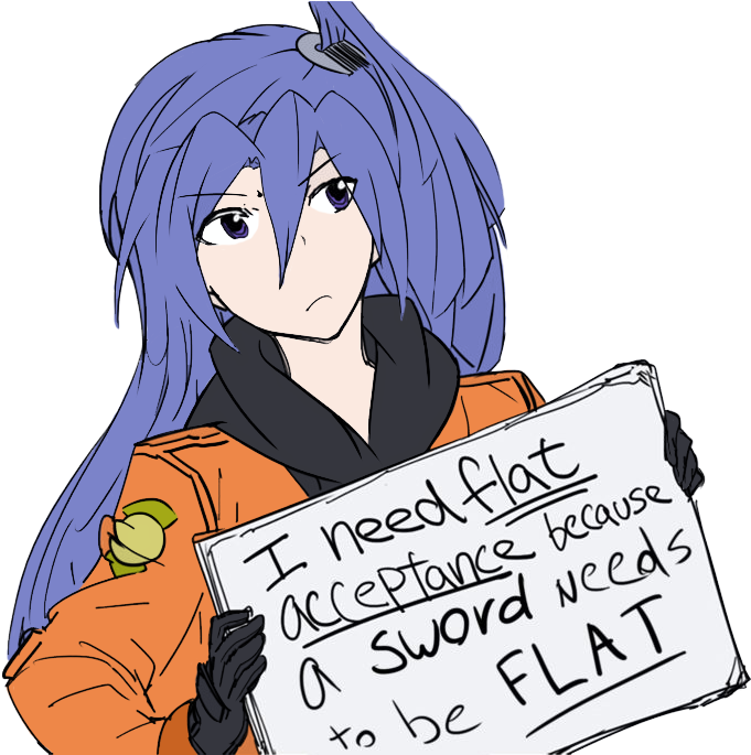 I Need Flat Acceptance Because A Sword Needs To Be - Tsubasa Symphogear Flat (688x684), Png Download