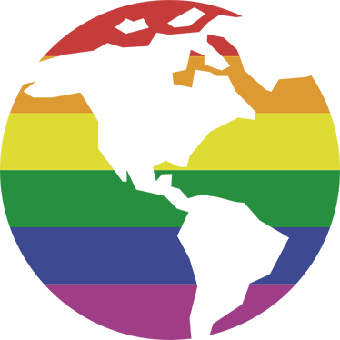 Gay Pride Globe Wall Sticker - Mundo Azul Png (374x374), Png Download