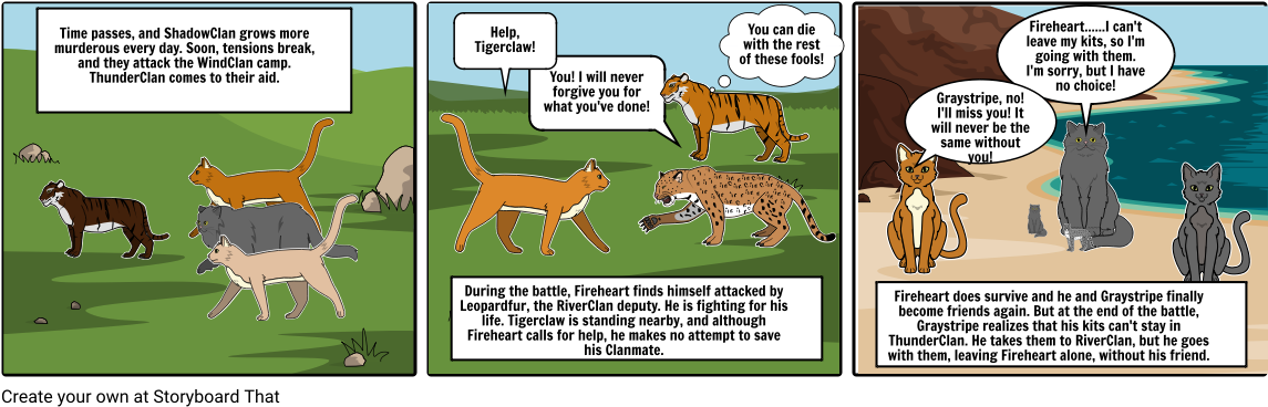 Fire And Ice End - Graystripe Leaving Thunderclan (1164x385), Png Download
