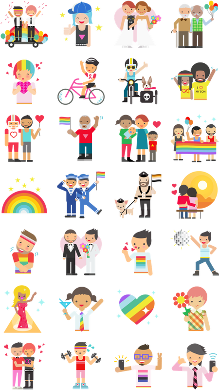 Facebook Pride Stickers (450x800), Png Download