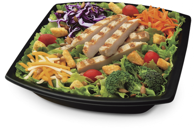 Healthy Fast Food Choices - Chargrilled Chicken Garden Salad Chick Fil (620x413), Png Download