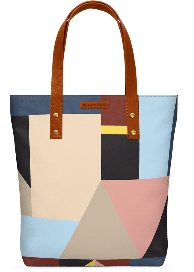 Dailyobjects Abstract Geometrical Shapes Classic Tote - Tote Bag (642x900), Png Download