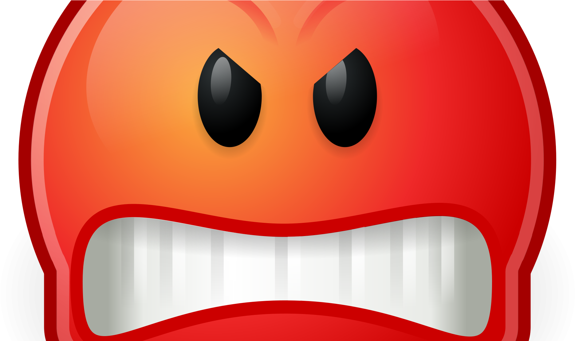 2000px Gnome Face Angry - Stock (1970x1110), Png Download