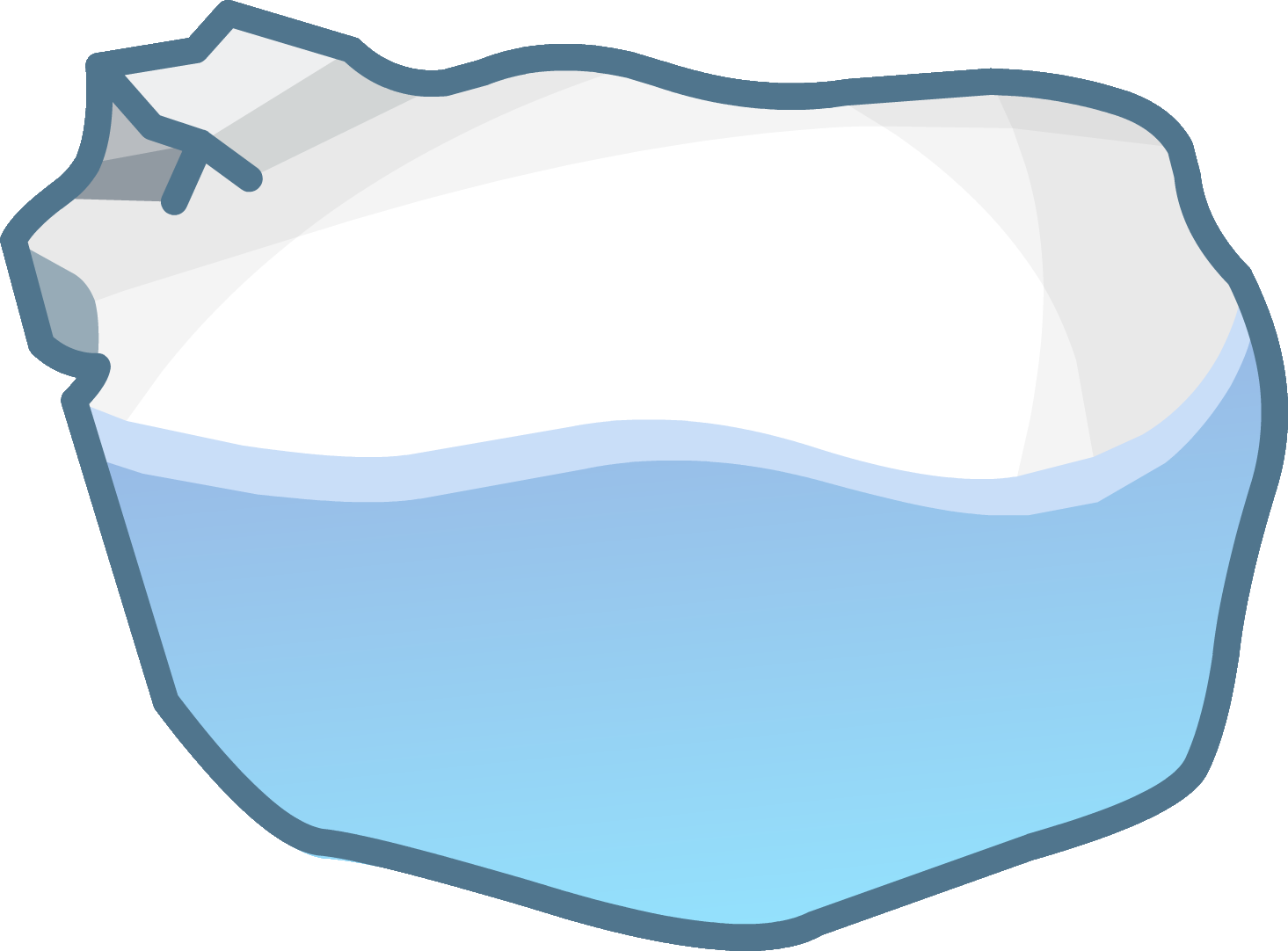 Waddle On Party Iceberg Emoticon - Iceberg Emoticon (1465x1082), Png Download
