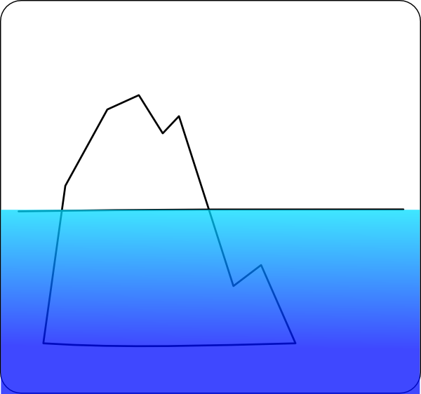 Ice Berg With Sea Clip Art - Clip Art Iceberg (600x562), Png Download