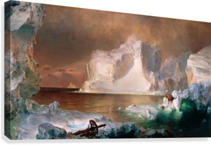 The Icebergs Canvas Print - Voyage Of The Icebergs: Frederic Church's Arctic Masterpiece (429x295), Png Download