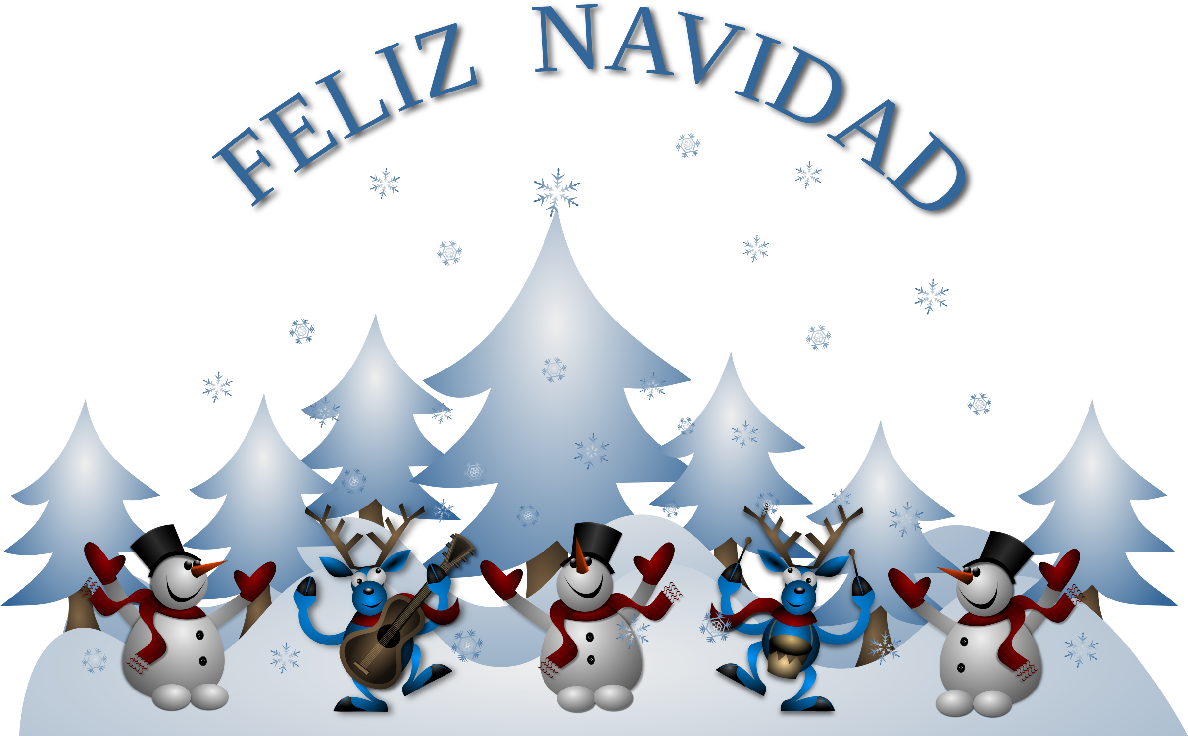 This Free Icons Png Design Of Feliz Navidad Card Front (2400x1488), Png Download