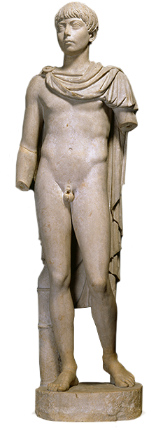 Portrait Of A Roman Youth - Nelson Atkins Art Museum Statues (409x720), Png Download