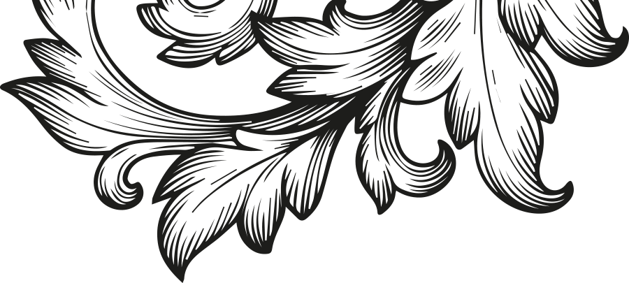 Baroque Leaf Png (900x405), Png Download