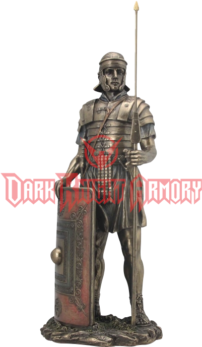 Roman Soldier With Javelin And Shield Statue - Veronese Roman Soldier Statue With Javelin And Shield (687x687), Png Download