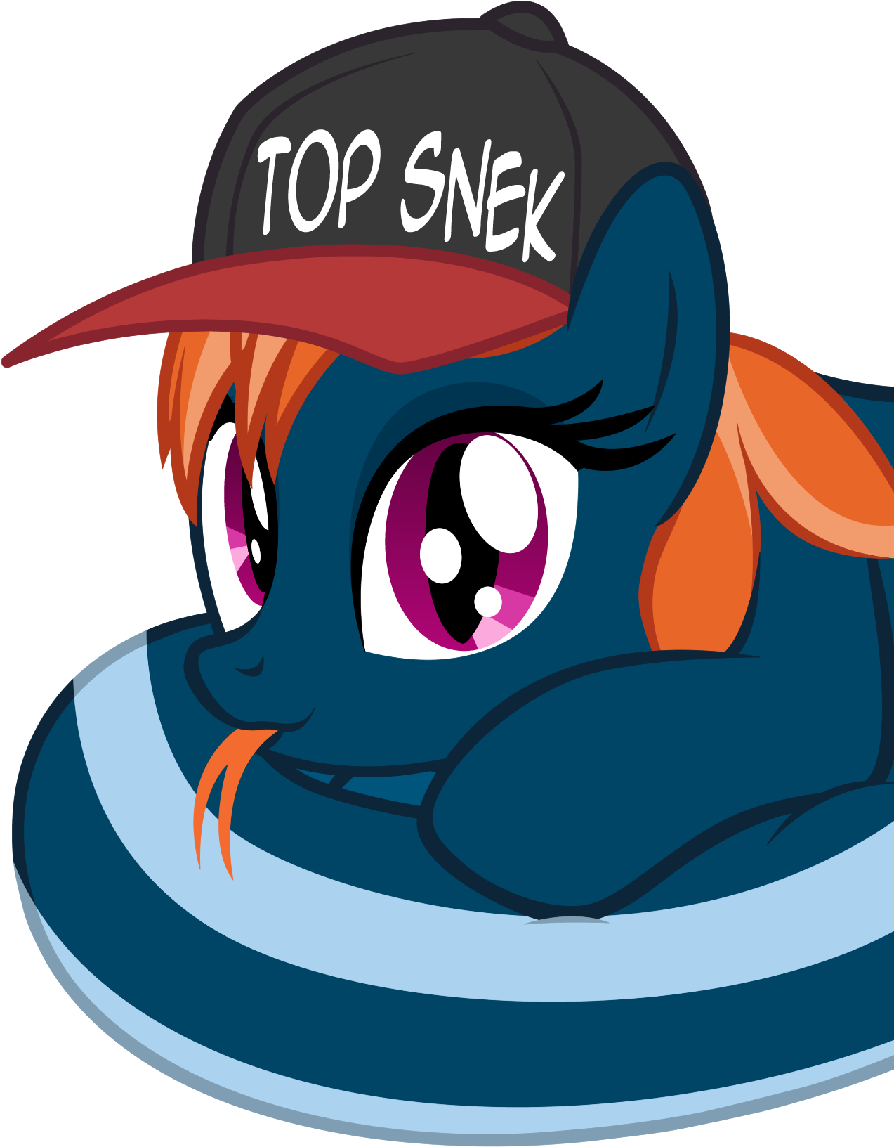 Badumsquish, Baseball Cap, Coils, Cute, Derpibooru - Forked Tongue (1344x1696), Png Download