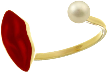 Enamel Lips Piercing Ring - Ring (1500x1000), Png Download