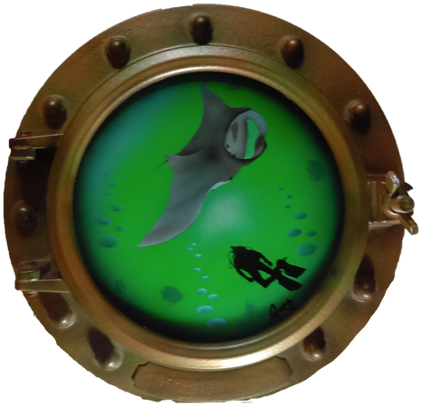 12'' Inches Round Decorative Risen Porthole - California Sea Lion (498x885), Png Download