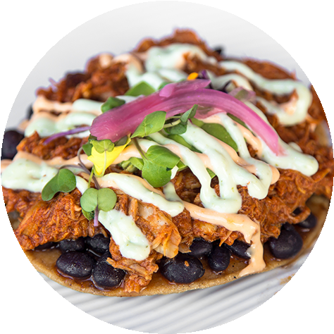 Tostada De Pibil - Tostadas De Pescado A La Pibil (500x500), Png Download