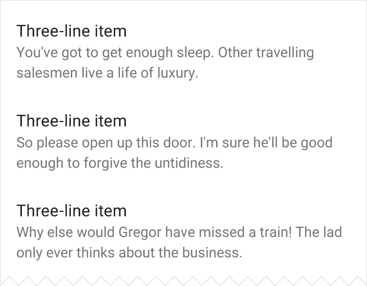 Material Design Lists Spec - Website (720x560), Png Download