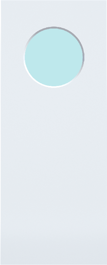 Flush Porthole Door - Door (400x909), Png Download