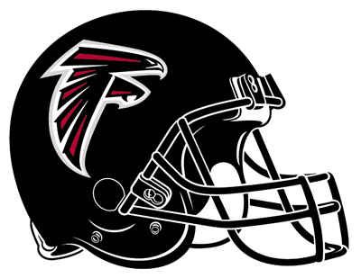 Atlanta Falcons Black Helmet Sticker - Atlanta Falcons Helmet Logo (400x309), Png Download