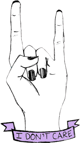 Dont Care - Don T Care Drawings (425x576), Png Download