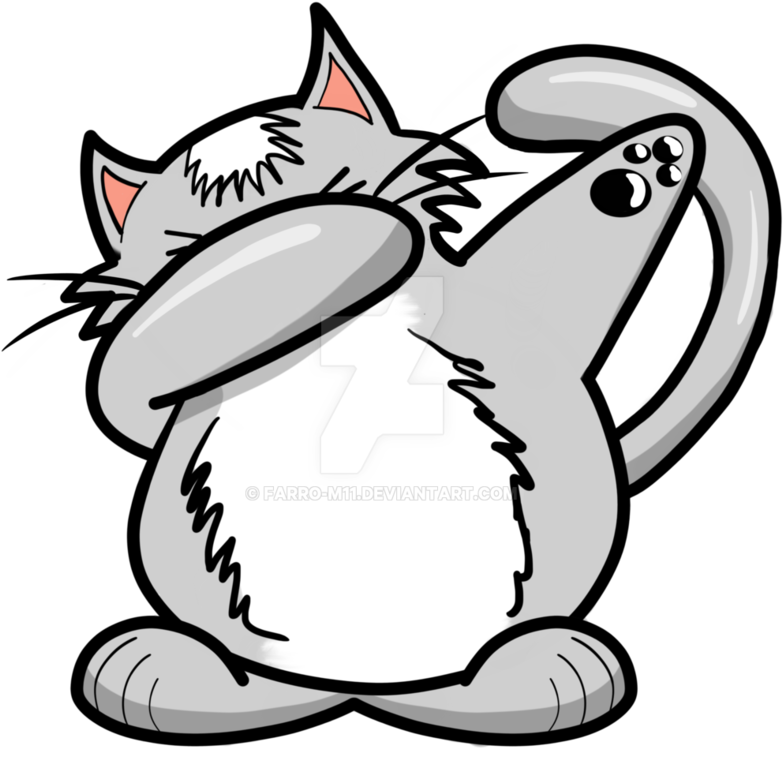 Banner Library Dab Cat By Farro M On Deviantart - Dab Cat Png (808x988), Png Download