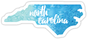 Blue Watercolor' Sticker By Gracehertlein - Carolina Blue (375x360), Png Download