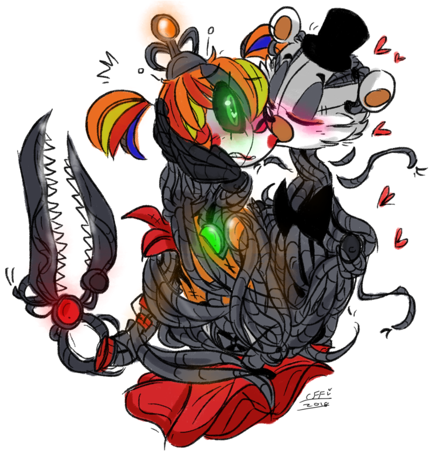 Scrap Baby X Molten Freddy By Circusfnaffamily - Molten Freddy X Scrap Baby (875x913), Png Download