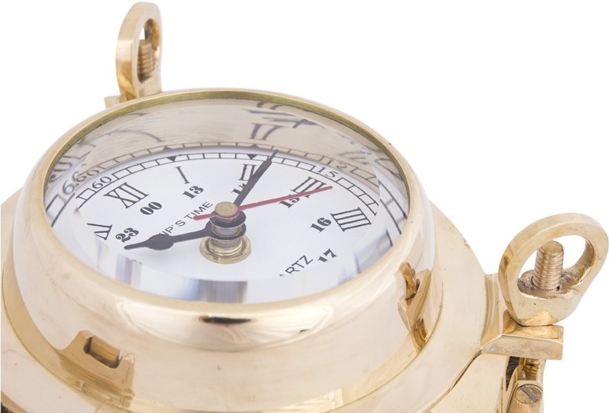 Download Porthole Clock Brass Full Size PNG Image PNGkit