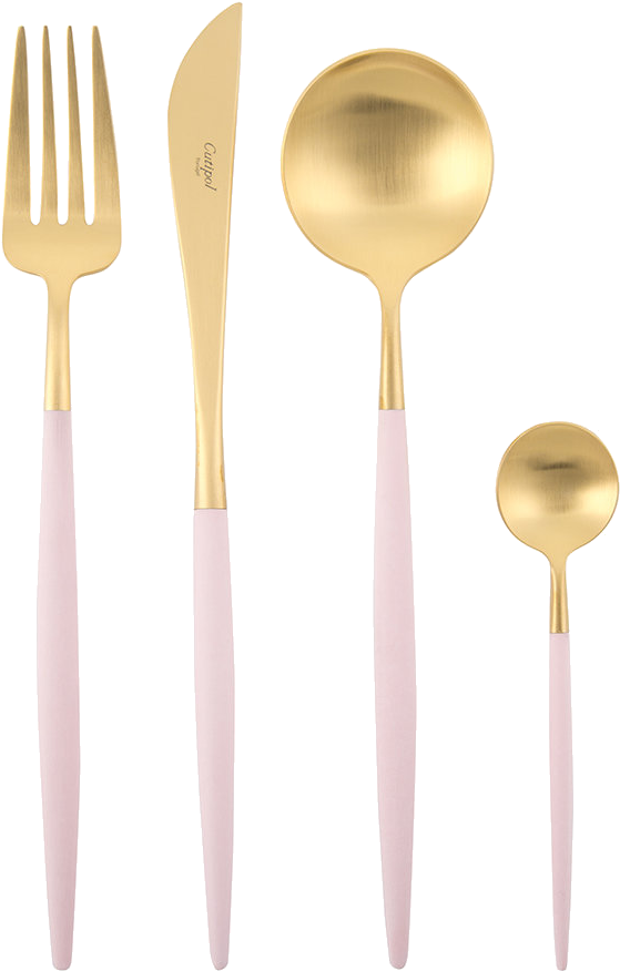 Pink Gold Flatware Set (1000x1000), Png Download