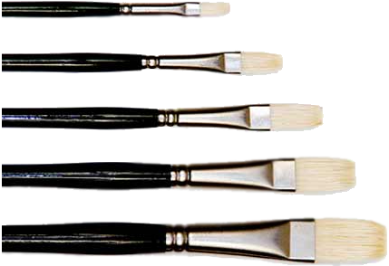 Flat Paint Brushes - Paintbrush (750x293), Png Download