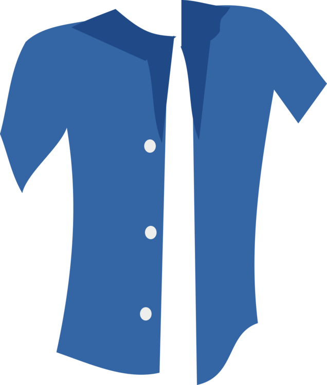 T-shirt Dress Shirt Clothing Button - Button Up Shirt Clipart (636x750), Png Download