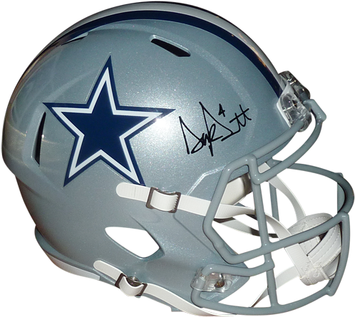 Dak Prescott Autographed Dallas Cowboys Deluxe Full-size - Tony Romo Autographed Dallas Cowboys Full Size Helmet (500x500), Png Download