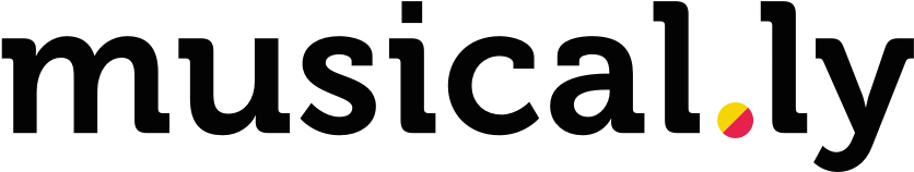 Musically-1@2x - Bdc78270 - Logo De Musical Ly (852x171), Png Download
