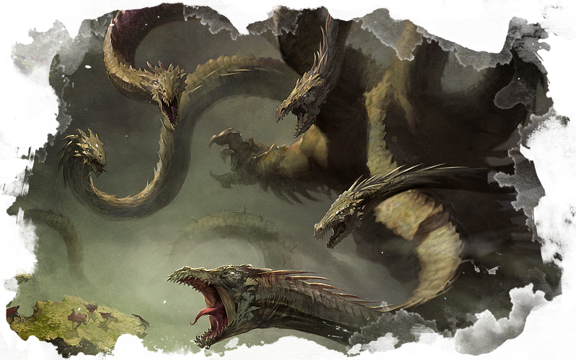 Learnaean Hydra - Legend Of Mount Kanlaon (1134x709), Png Download