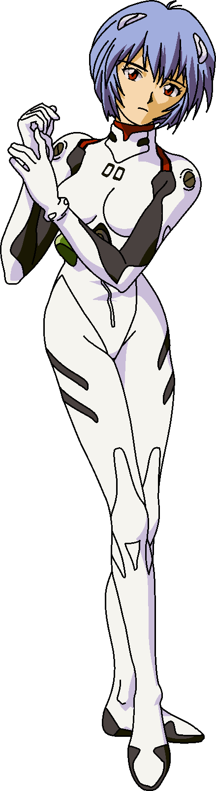 Rei Ayanami From Evangelion - Evangelion Ayanami Png (439x1606), Png Download