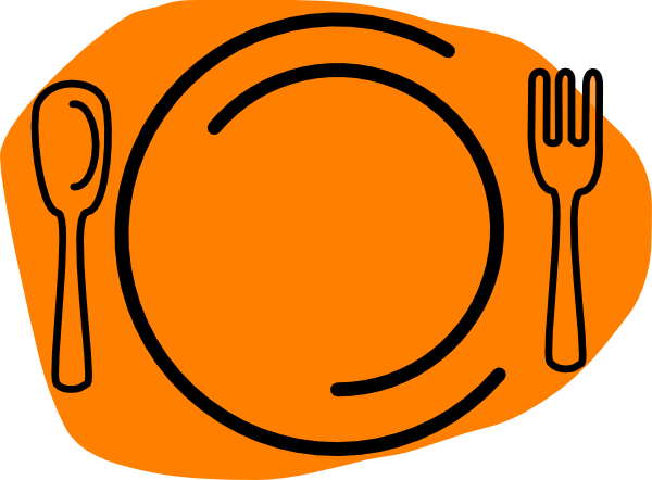 Jpg Library And Clip Art At Clker Com Vector - Plate And Fork Clipart (600x442), Png Download