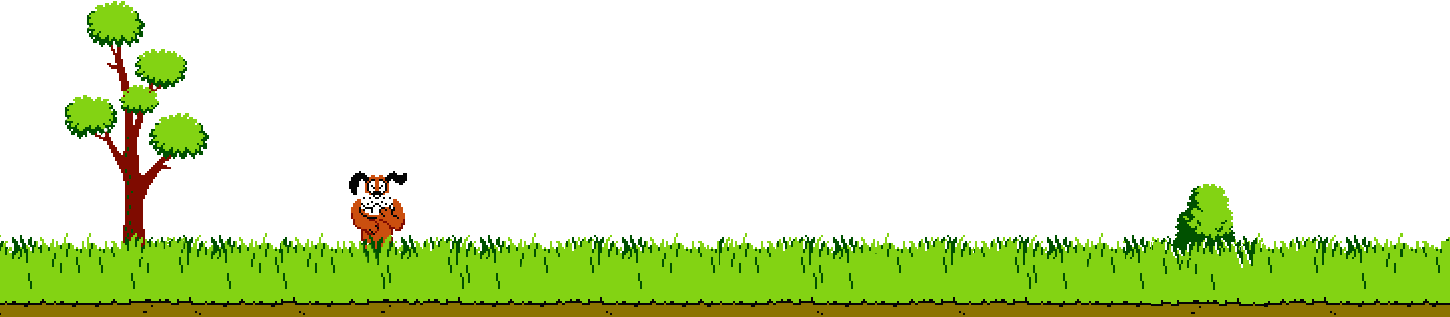 Hirokazu Tanaka, Both Of Whom Did Music For Several - Duck Hunt Grass Png (1450x317), Png Download