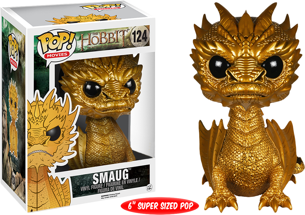Smaug Drawing Pile Gold - Golden Smaug Funko Pop (1000x705), Png Download
